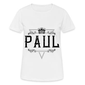 Paul Name - Frauen T-Shirt atmungsaktiv - Weiß - Vorne - AI Model Female 172 dark (172cm)