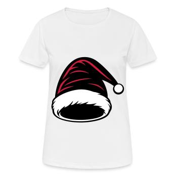 Santa Hat Christmas Hat - Women's Breathable T-Shirt - white - Front - AI Model Female 172 dark (172cm)