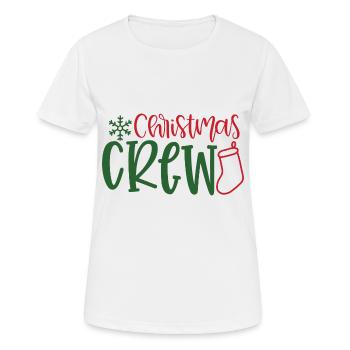 christmas crew santa claus gifts christen - Women's Breathable T-Shirt - white - Front - AI Model Female 172 dark (172cm)