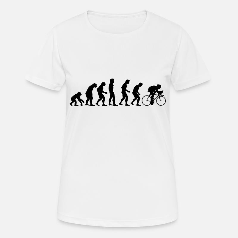fahrrad_evolution - Frauen T-Shirt atmungsaktiv - Weiß