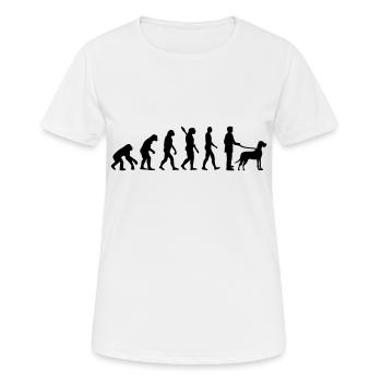 Dogge - Frauen T-Shirt atmungsaktiv - Weiß - Vorne - AI Model Female 172 dark (172cm)