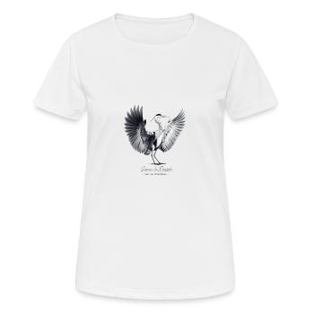 heron cendre guerledan coeur de breizh - T-shirt respirant Femme - blanc - Devant - AI Model Female 172 dark (172cm)