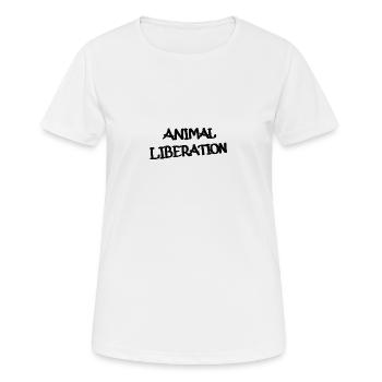 Animal Liberation - Women's Breathable T-Shirt - white - Front - AI Model Female 172 dark (172cm)