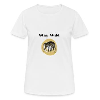 Restez sauvage - T-shirt respirant Femme - blanc - Devant - AI Model Female 172 dark (172cm)