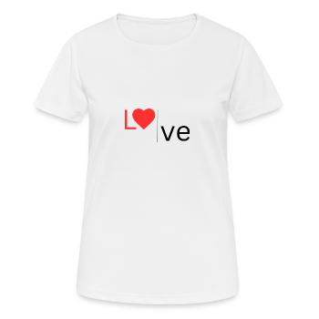 Unisex Shirt Love Tshirt - Frauen T-Shirt atmungsaktiv - Weiß - Vorne - AI Model Female 172 dark (172cm)