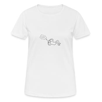 Meditation Guy - Women's Breathable T-Shirt - white - Front - AI Model Female 172 dark (172cm)