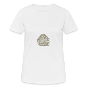 Crystals cristaux pierres - T-shirt respirant Femme - blanc - Devant - AI Model Female 172 dark (172cm)