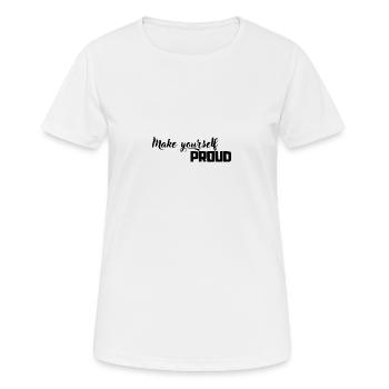 make yourself - Women's Breathable T-Shirt - white - Front - AI Model Female 172 dark (172cm)