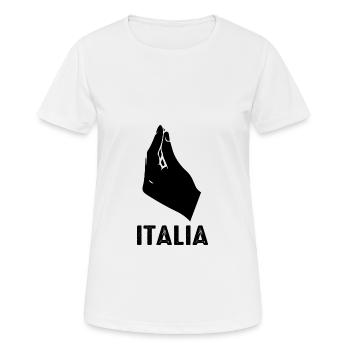 Italie Italien Italien Italie - T-shirt respirant Femme - blanc - Devant - AI Model Female 172 dark (172cm)
