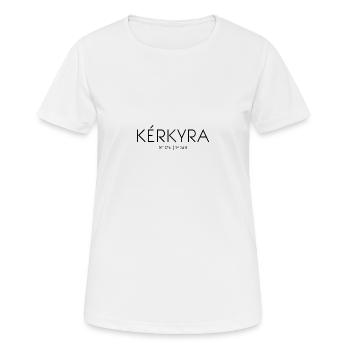 Corfou, Grèce, Mer Méditerranée, Îles Ioniennes - T-shirt respirant Femme - blanc - Devant - AI Model Female 172 dark (172cm)