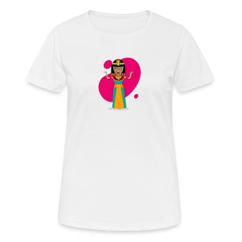 Portrait de Cléopâtre, reine d’Égypte - T-shirt respirant Femme - blanc - Devant - AI Model Female 172 dark (172cm)