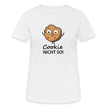 Cookie nicht so - Frauen T-Shirt atmungsaktiv - Weiß - Vorne - AI Model Female 172 dark (172cm)