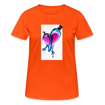 Mary Youngster - Frauen T-Shirt atmungsaktiv - Neonorange - Vorne - AI Model Female 172 dark (172cm)