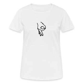 Cercle Jeu Gotcha Vous avez regardé Prank T-Shirt - T-shirt respirant Femme - blanc - Devant - AI Model Female 172 dark (172cm)