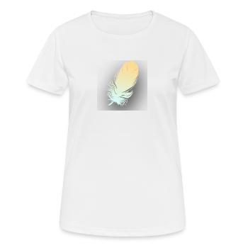Feder - Frauen T-Shirt atmungsaktiv - Weiß - Vorne - AI Model Female 172 dark (172cm)