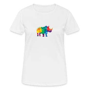 Chubby Unicorn colorful - Women's Breathable T-Shirt - white - Front - AI Model Female 172 dark (172cm)