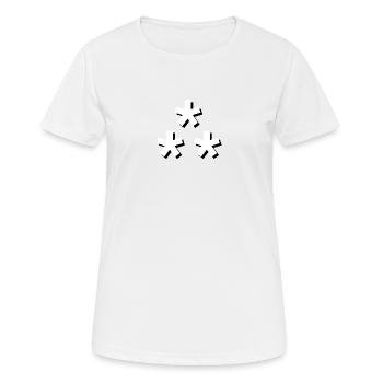 Stars Domains - Frauen T-Shirt atmungsaktiv - Weiß - Vorne - AI Model Female 172 dark (172cm)