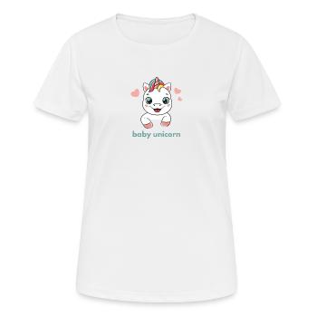 Baby Unicorn - Frauen T-Shirt atmungsaktiv - Weiß - Vorne - AI Model Female 172 dark (172cm)