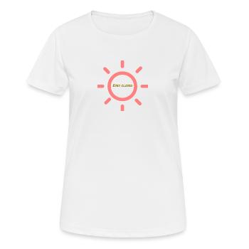 Eyes closed - Women's Breathable T-Shirt - white - Front - AI Model Female 172 dark (172cm)
