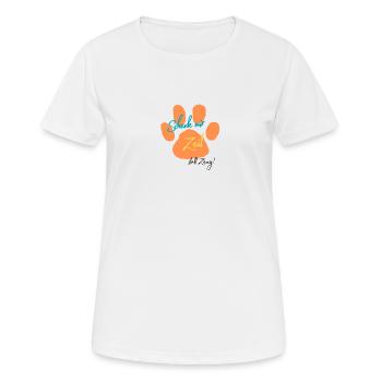 Zeit statt Zeug - Frauen T-Shirt atmungsaktiv - Weiß - Vorne - AI Model Female 172 dark (172cm)