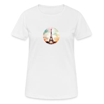 Eiffelturm - Frauen T-Shirt atmungsaktiv - Weiß - Vorne - AI Model Female 172 dark (172cm)