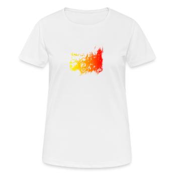 Feuer - Frauen T-Shirt atmungsaktiv - Weiß - Vorne - AI Model Female 172 dark (172cm)