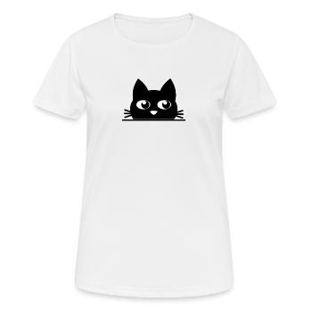 KAT 2 - Frauen T-Shirt atmungsaktiv - Weiß - Vorne - AI Model Female 172 dark (172cm)
