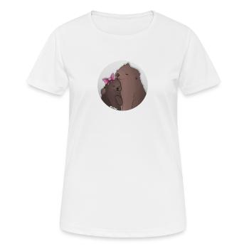 Conférences Tazz | Quatse et Taz - T-shirt respirant Femme - blanc - Devant - AI Model Female 172 dark (172cm)