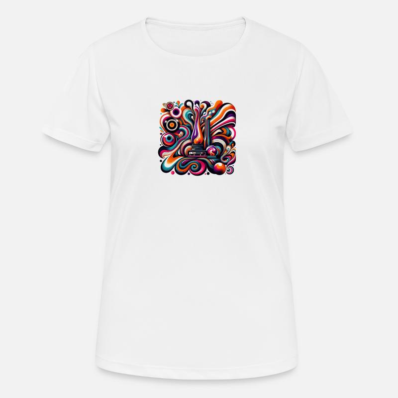 Psychedelic Retro Fusion - Women's Breathable T-Shirt - white