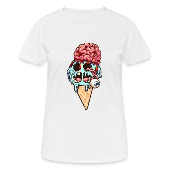 Zombie - Frauen T-Shirt atmungsaktiv - Weiß - Vorne - AI Model Female 172 dark (172cm)
