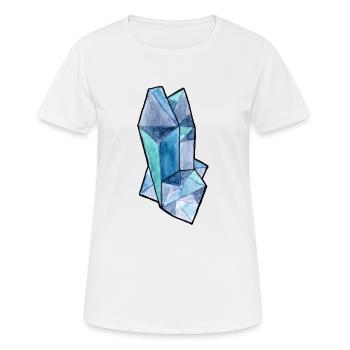 Cristal bleu pâle - T-shirt respirant Femme - blanc - Devant - AI Model Female 172 dark (172cm)