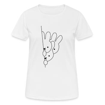 Kaninchen - Frauen T-Shirt atmungsaktiv - Weiß - Vorne - AI Model Female 172 dark (172cm)