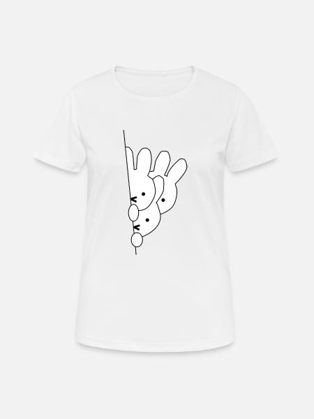 rabbit - Women's Breathable T-Shirt - white