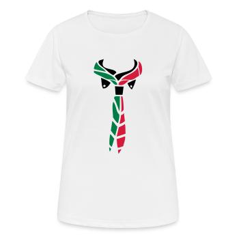 Pfadfinder Schal - Frauen T-Shirt atmungsaktiv - Weiß - Vorne - AI Model Female 172 dark (172cm)