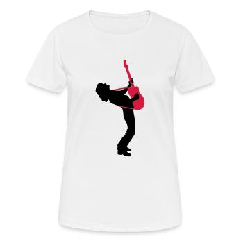 guitar player - Women's Breathable T-Shirt - white - Front - AI Model Female 172 dark (172cm)