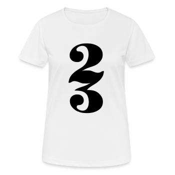23 - Women's Breathable T-Shirt - white - Front - AI Model Female 172 dark (172cm)