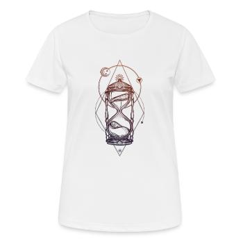 sanduhr - Frauen T-Shirt atmungsaktiv - Weiß - Vorne - AI Model Female 172 dark (172cm)