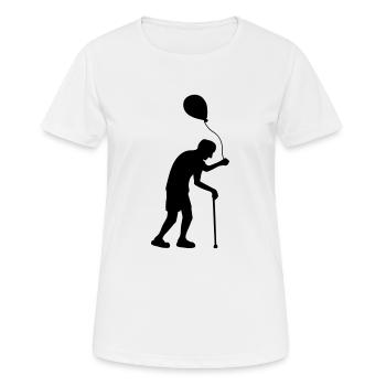Luftballon und Opa - Frauen T-Shirt atmungsaktiv - Weiß - Vorne - AI Model Female 172 dark (172cm)