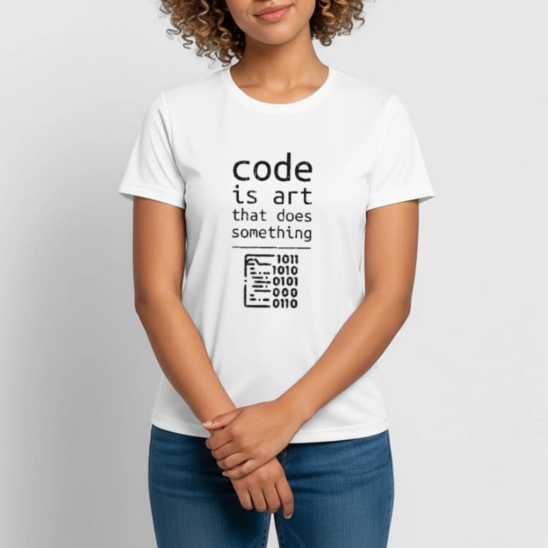 Code Coder Entwickler Programmierer Geschenk Frauen T-Shirt atmungsaktiv
