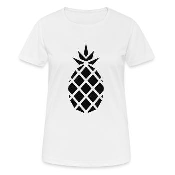 Schwarze Ananas - Frauen T-Shirt atmungsaktiv - Weiß - Vorne - AI Model Female 172 dark (172cm)