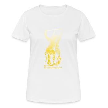Mont-Saint-Michel - Frauen T-Shirt atmungsaktiv - Weiß - Vorne - AI Model Female 172 dark (172cm)