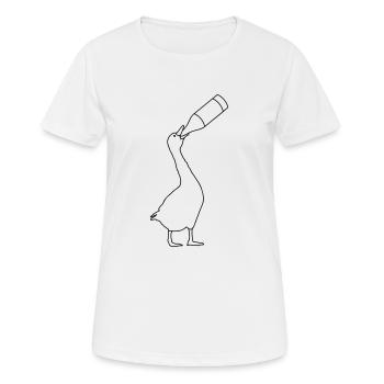 Goose dries beer - Women's Breathable T-Shirt - white - Front - AI Model Female 172 dark (172cm)