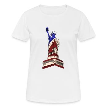 Statue Of Liberty - Women's Breathable T-Shirt - white - Front - AI Model Female 172 dark (172cm)