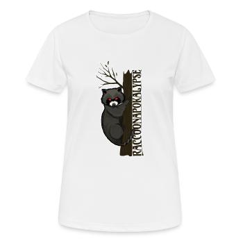 Raccoonapokalypse - Frauen T-Shirt atmungsaktiv - Weiß - Vorne - AI Model Female 172 dark (172cm)
