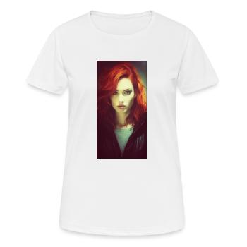 Red - Frauen T-Shirt atmungsaktiv - Weiß - Vorne - AI Model Female 172 dark (172cm)