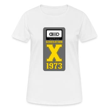 1973 Generation X Punk - Frauen T-Shirt atmungsaktiv - Weiß - Vorne - AI Model Female 172 dark (172cm)