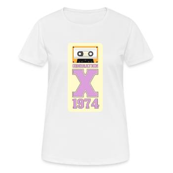1974 Génération Folk - T-shirt respirant Femme - blanc - Devant - AI Model Female 172 dark (172cm)