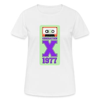 1977 Generation X New Wave - Frauen T-Shirt atmungsaktiv - Weiß - Vorne - AI Model Female 172 dark (172cm)