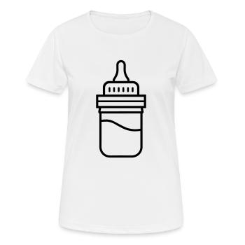 Flasche - Frauen T-Shirt atmungsaktiv - Weiß - Vorne - AI Model Female 172 dark (172cm)