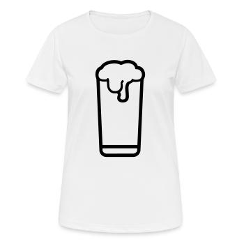 Bière - T-shirt respirant Femme - blanc - Devant - AI Model Female 172 dark (172cm)